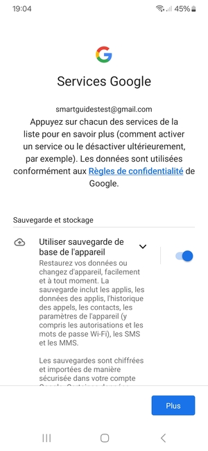 Sélectionnez Plus