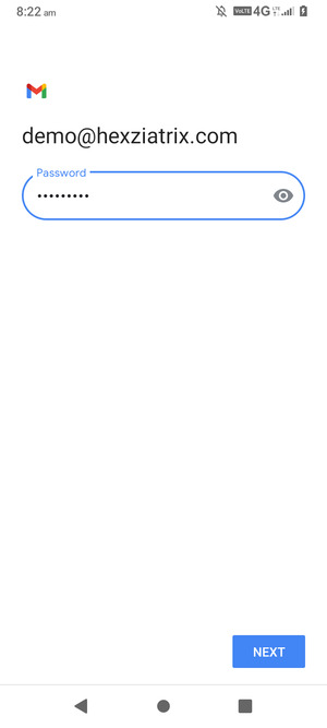 Enter your password and select NEXT