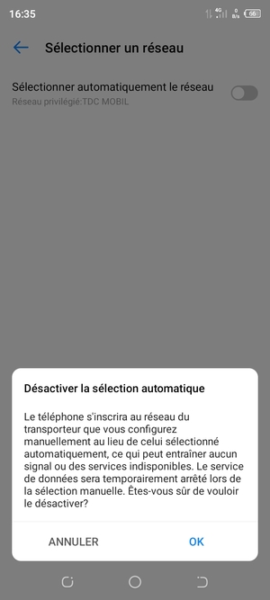 Sélectionnez OK