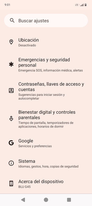 Desplácese y seleccione Sistema