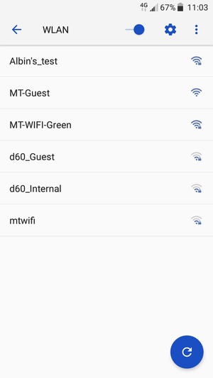 Wählen Sie das Wireless-Netzwerk, zu dem Sie eine Verbindung herstellen möchten