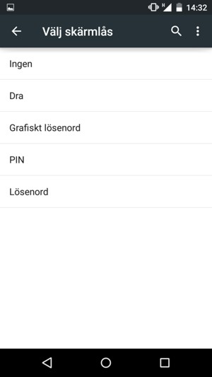 Välj Grafiskt lösenord