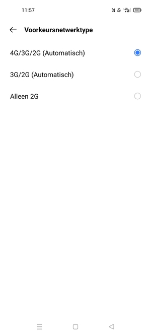 Selecteer uw voorkeursoptie