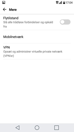 Vælg Mobilnetværk