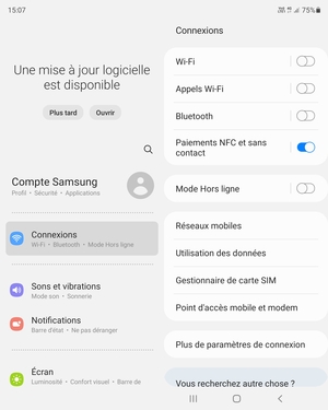 Sélectionnez Connexions