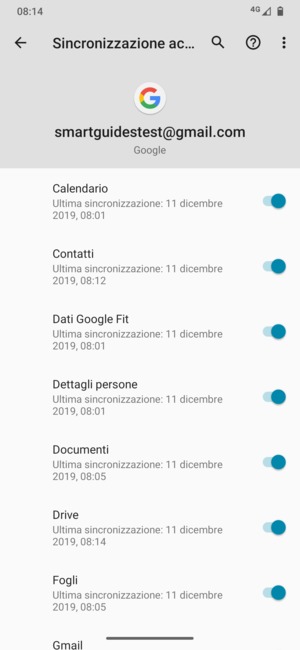 Assicurati che Contatti sia selezionato