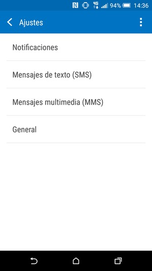 Seleccione Mensajes de texto (SMS)