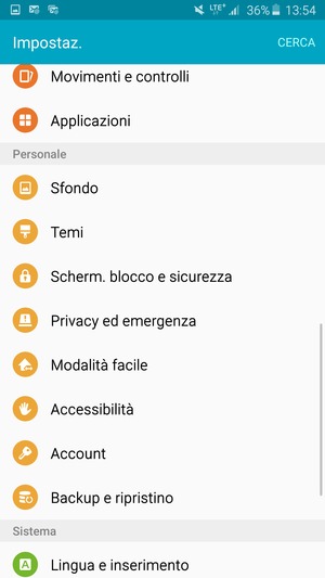 Seleziona Account
