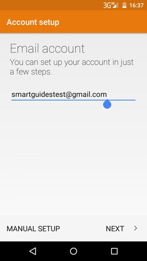 Enter your Email address and select NEXT