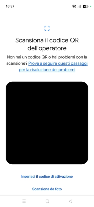 Scansiona il codice QR