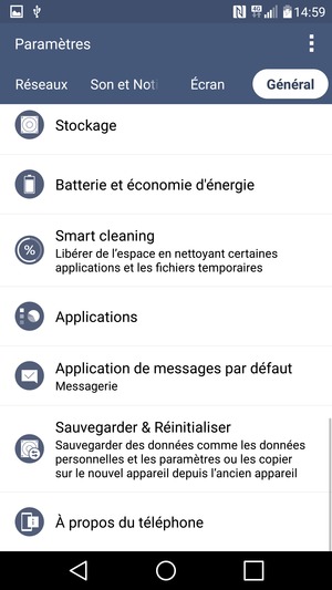 Faites défiler et sélectionnez À propos du téléphone