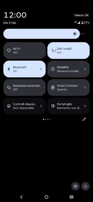Seleziona Bluetooth