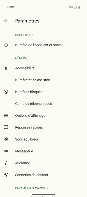 Sélectionnez Messagerie