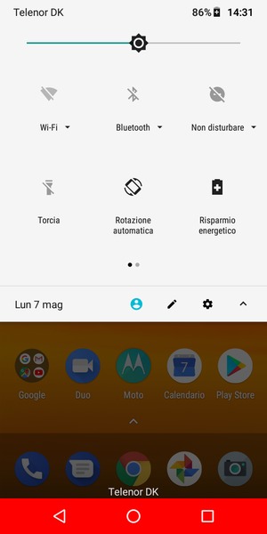 Seleziona il tasto Impostazioni