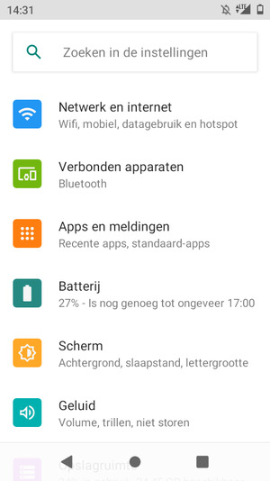 Selecteer Netwerk en internet