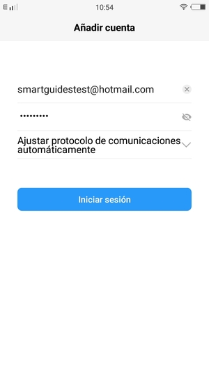 Introduzca su dirección de correo electrónico y contraseña y seleccione Iniciar sesión