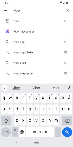 Indtast navnet på appen og vælg Søg