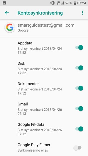 Velg menyknappen
