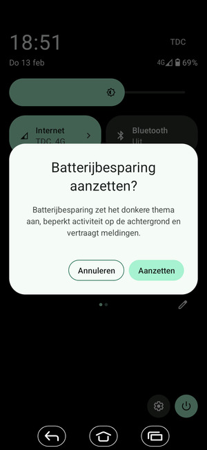 Selecteer Aanzetten