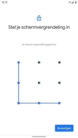 Teken het ontgrendelingspatroon nogmaals en selecteer Bevestigen
