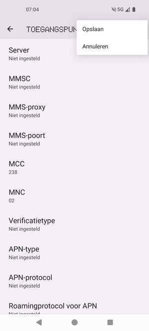 Selecteer Opslaan