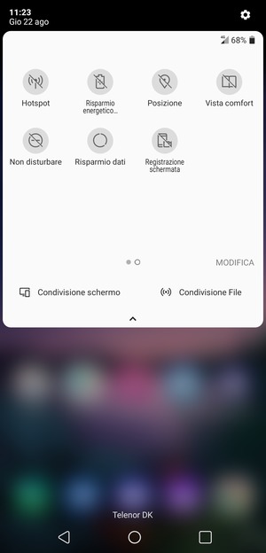Seleziona Risparmio energetico..