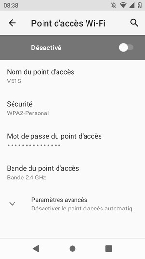 Activer le Point d'accès Wi-Fi