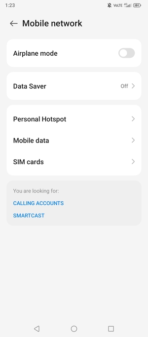 Select Mobile data