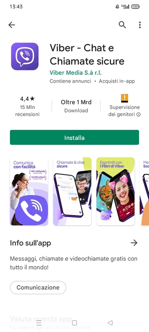 Seleziona Installa