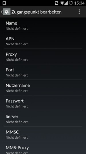 Geben Sie MMS-Informationen ein