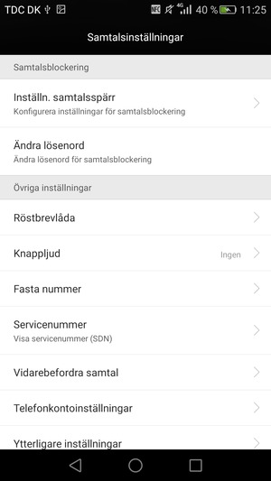 Scrolla till och välj Röstbrevlåda