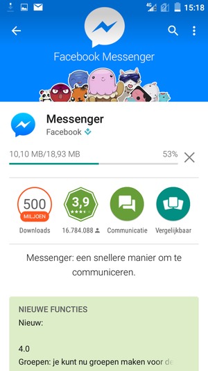 Wacht tot het installatieproces beëindigd is