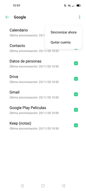 Seleccione Sincronizar ahora