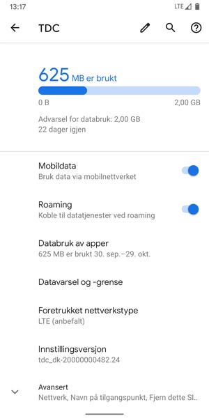 Slå Roaming på eller av