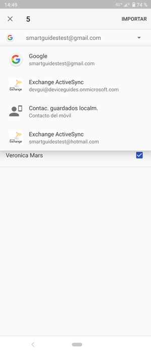 Seleccione su cuenta Google