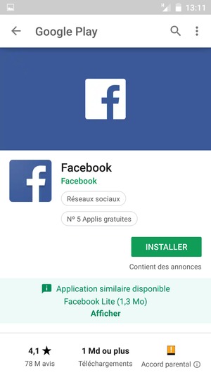 Sélectionnez INSTALLER