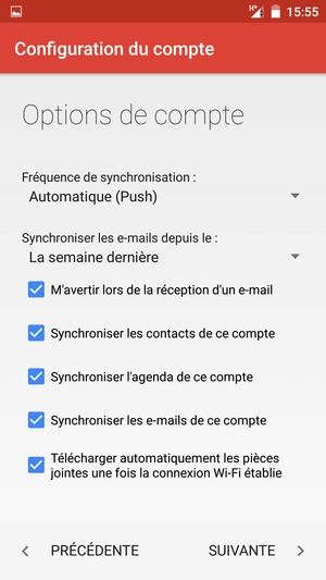 Sélectionnez SUIVANTE