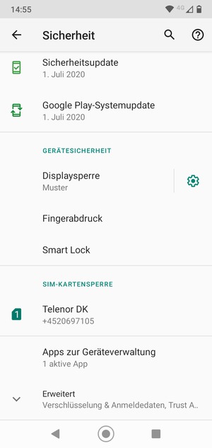 Ihr Handy ist jetzt mit einer Bildschirmsperre gesichert