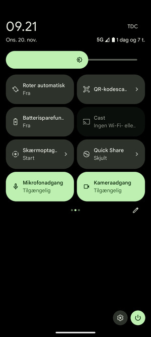Vælg Batterisparefunktion