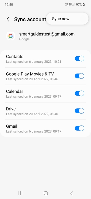 Select Sync now