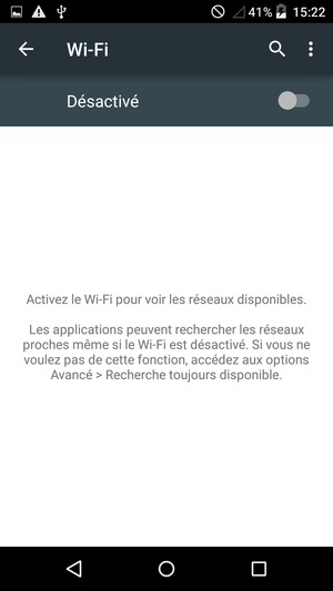 Activer le Wi-Fi