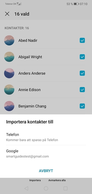 Tryck på ditt Google-konto