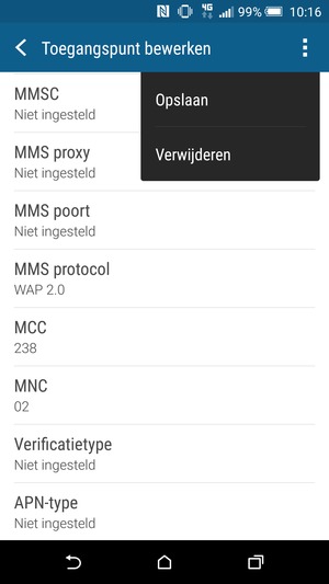 Selecteer Opslaan