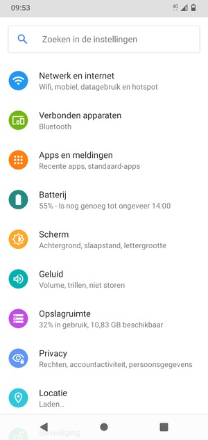 Selecteer Netwerk en internet
