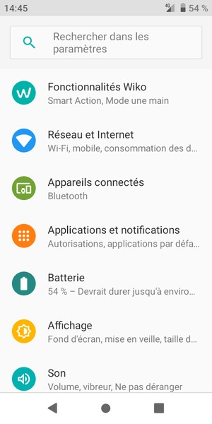 Sélectionnez Réseau et Internet