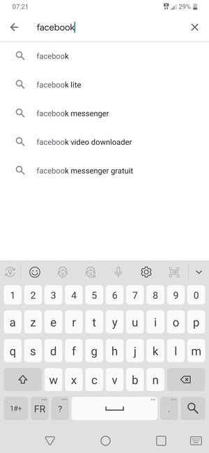 Saisissez le nom de l'appli et sélectionnez Rechercher