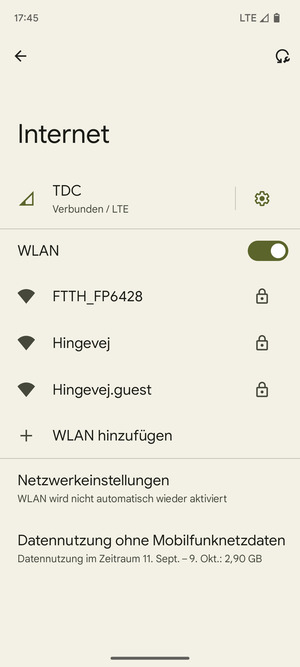 Wählen Sie das Wireless-Netzwerk, zu dem Sie eine Verbindung herstellen möchten