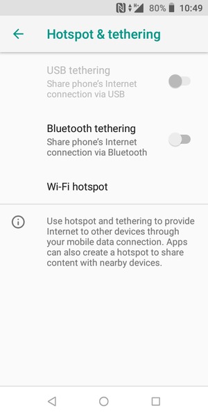Select Wi-Fi hotspot