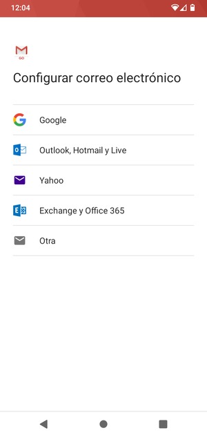 Seleccione Outlook, Hotmail y Live