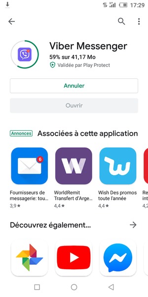 Veuillez attendre la fin de la procédure d'installation